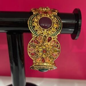 Elegant Gold and Red Women's Bracelet